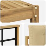 vidaXL Ensemble de canapés d'extérieur 7 pc Blanc et Beige