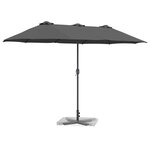 vidaXL Parasol de jardin Anthracite 370 x 197 x 239 cm