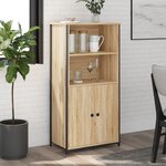 vidaXL Buffet haut chêne sonoma 62x36x121 5 cm bois d'ingénierie