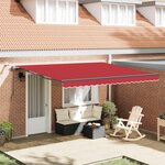 vidaXL Tissu de auvent Rouge 400 × 300 cm Polyester