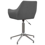 vidaXL Chaise pivotante de salle à manger Gris clair Tissu