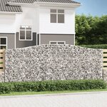 vidaXL Paniers à gabions arqués 10 Pièces 400x50x160/180 cm fer galvanisé