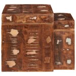 vidaXL Tables d'appoint Multicolore bois de récupération massif