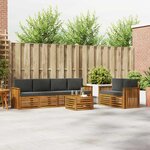 vidaXL Ensemble de canapés d'extérieur 7 Pièces Naturel et Anthracite
