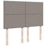 vidaXL Sommier à lattes de lit avec matelas Taupe 140x190 cm Tissu