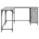 vidaXL Bureau sonoma gris 141x141x75 cm bois d'ingénierie