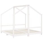 vidaXL Cadre de lit pour enfant blanc 2x(80x160) cm bois de pin massif