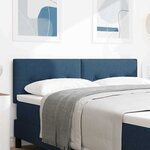 vidaXL Tête de lit Hauteur réglable avec tête de lit Bleu 160 cm tissu