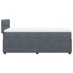 vidaXL Sommier à lattes de lit et matelas Gris foncé 90x190 cm Velours