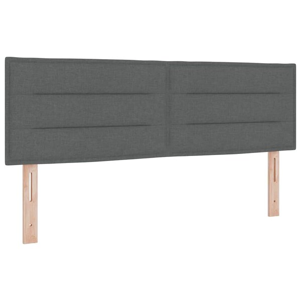 vidaXL Tête de lit avec tête de lit Gris foncé 160 cm Cuir synthétique