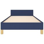 vidaXL Cadre de lit sans matelas avec tête de lit bleu 80x200 cm tissu