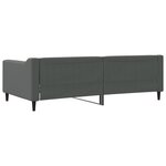 vidaXL Lit de jour gris foncé 100x190 cm tissu