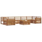 vidaXL Ensemble de canapés d'extérieur 8 Pièces Naturel