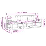 vidaXL Ensemble de canapés d'extérieur 3 pc Blanc et noir