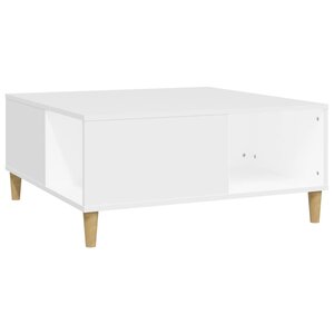 vidaXL Table basse blanc 80x80x36 5 cm bois d'ingénierie