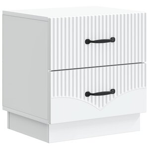 vidaXL Cabinet de chevet Blanc 43 x 34 5 x 44 5 cm Bois d'ingénierie
