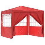 vidaXL Tente de fête 250 x 250 x 240 cm Rouge PE et acier
