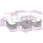 vidaXL Ensemble de Canapés de Jardin 9 Pièces avec Coussins Gris Clair en Rotin Polyéthylène