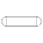 vidaXL Lit surélevé à gabion Fer galvanisé 400x100x50 cm