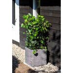 Capi Jardinière Nature Rib carré 30 x 30 cm anthracite KOFZ902