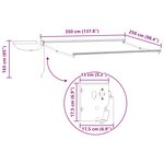 vidaXL Auvent rétractable électrique Beige et Anthracite 3 5 x 2 5 m