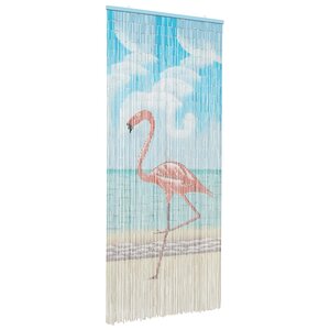 vidaXL Rideau de porte anti-insectes multicolore 200 x 90 cm Bambou