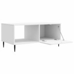 vidaXL Table basse Blanc brillant 90 x 50 x 40 cm Bois d'ingénierie