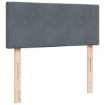 vidaXL Sommier à lattes de lit et matelas gris foncé 120x190cm velours