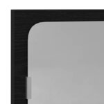 vidaXL Étagère miroir Chêne noir 60 x 10.5 x 37 cm Bois d'ingénierie