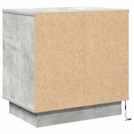vidaXL Cabinet de chevet avec 2 Pièces Gris béton 50 x 34.5 x 50 cm.