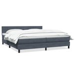 vidaXL Sommier à lattes de lit et matelas gris foncé 180x210cm velours