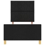 vidaXL Cadre de lit avec tête de lit Noir 100 x 200 cm tissu