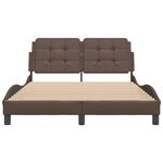 vidaXL Cadre de lit sans matelas Zadar marron 120x200 cm similicuir