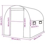 vidaXL Couverture de remplacement de serre (4 m²) 200x200x200 cm Vert