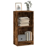 vidaXL Bibliothèque chêne fumé 40x24x76 cm bois d'ingénierie