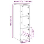 vidaXL Meuble mural Chêne artisanal 35 x 37 x 102 cm Bois d'ingénierie