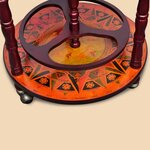 vidaXL Support de vin sous forme de globe Bois d'eucalyptus