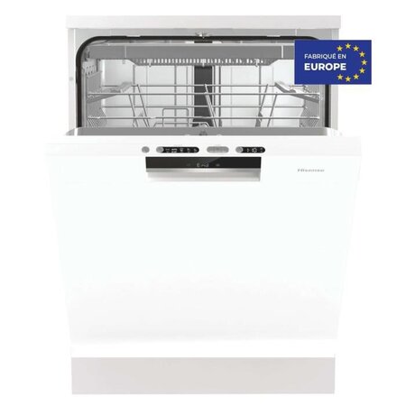 Lave-vaisselle pose libre hisense hs661c60w - 16 couverts - induction - l60cm - 44db - blanc