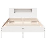 vidaXL Lit bibliothèque sans matelas blanc 140x190 cm bois pin massif