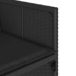 vidaXL Ensemble à manger de jardin 15 Pièces coussins noir résine tressée