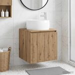vidaXL Vanité de lavabo mural Chêne artisanal 49 5 x 44 5 x 66 cm
