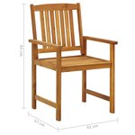 Vidaxl chaises de jardin avec coussins 4 pièces bois d'acacia massif