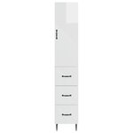 vidaXL Ensemble de Meubles 2 Pièces Blanc brillant 33 x 34 5 x 90 cm