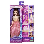 DISNEY PRINCESSES - Life - Poupée mannequin Belle - 10 combinaisons de tenues, jouet pour enfants des 3 ans