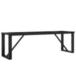 vidaXL Pieds de table basse cadre en O 140x30x43 cm fonte