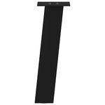 vidaXL Pieds de table basse 4 pièces Noir 42 cm Acier