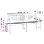 vidaXL Banc de jardin 180 x 56 x 90 cm en bois d'acacia massif