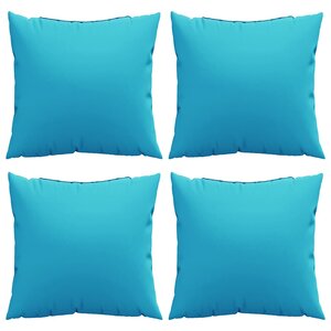 vidaXL Coussins décoratifs 4 Pièces Turquoise 40 x 40 cm tissu