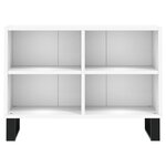 vidaXL Meuble TV blanc 69 5 x 30 x 50 cm bois d'ingénierie