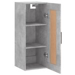 vidaXL Armoire murale gris béton 34 5x34x90 cm bois d'ingénierie
